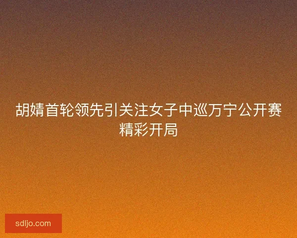 胡婧首轮领先引关注女子中巡万宁公开赛精彩开局