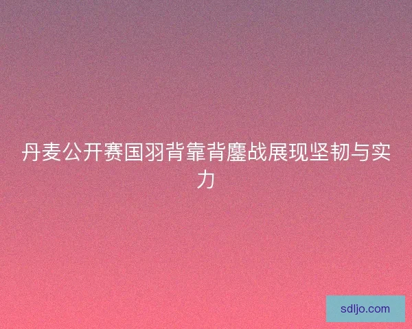 丹麦公开赛国羽背靠背鏖战展现坚韧与实力